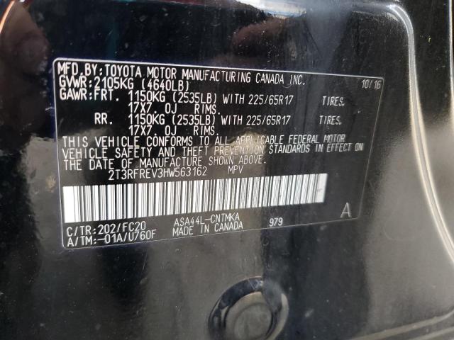2017 TOYOTA RAV4 XLE 2T3RFREV3HW563162