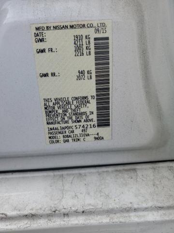 2015 NISSAN ALTIMA 2.5 1N4AL3AP0FC574216