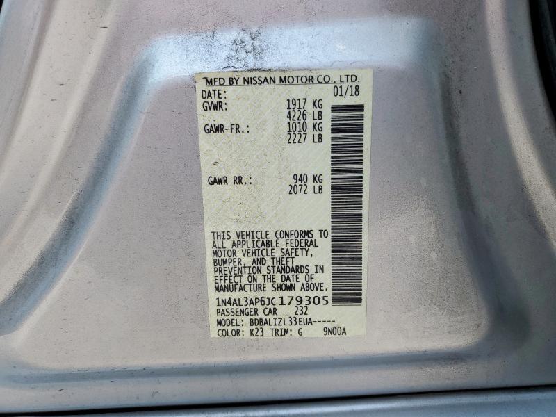 2018 NISSAN ALTIMA 2.5 - 1N4AL3AP6JC179305