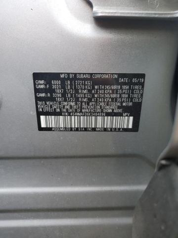 2019 SUBARU ASCENT PRE 4S4WMAFD6K3484896