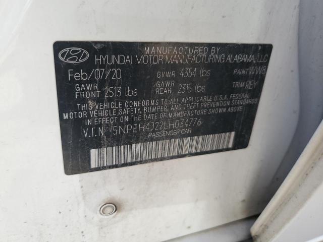 2020 HYUNDAI SONATA LIM 5NPEH4J22LH034776