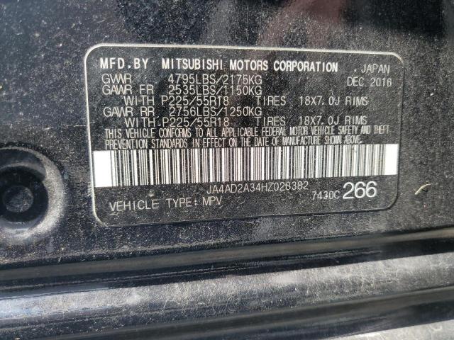 2017 MITSUBISHI OUTLANDER JA4AD2A34HZ028382