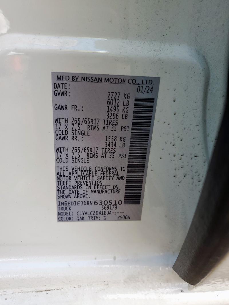 2024 NISSAN FRONTIER S - 1N6ED1EJ6RN630510