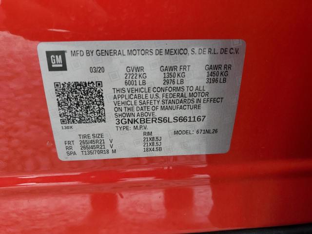 2020 CHEVROLET BLAZER RS 3GNKBERS6LS661167