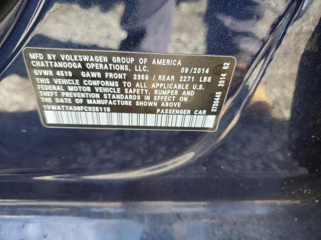 2015 VOLKSWAGEN PASSAT S 1VWAT7A36FC025115