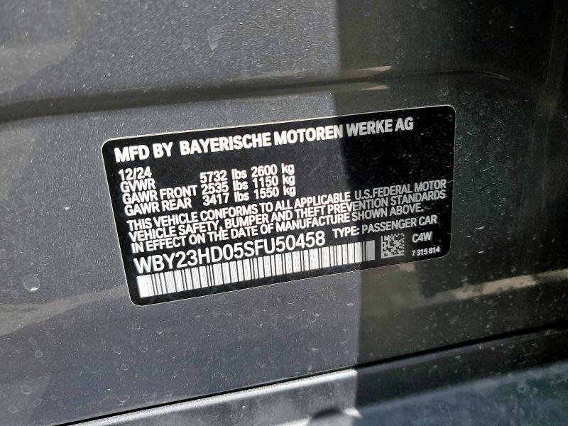 2025 BMW I4 EDRIVE WBY23HD05SFU50458