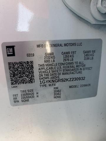 2019 CADILLAC XT5 PLATIN 1GYKNGRS2KZ230932