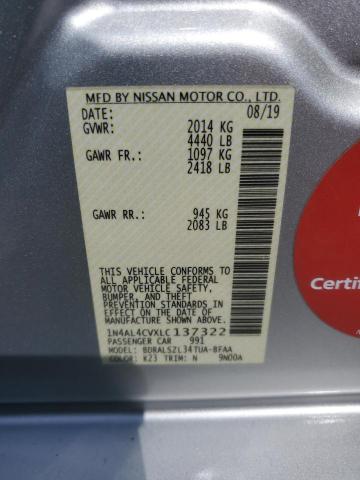 2020 NISSAN ALTIMA SR 1N4AL4CVXLC137322