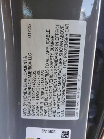 2025 HONDA ACCORD HYBRID SPORT 1HGCY2F57SA026310