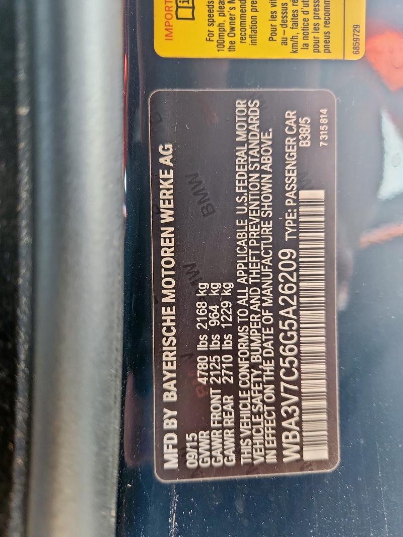 2016 BMW 428 I WBA3V7C56G5A26209