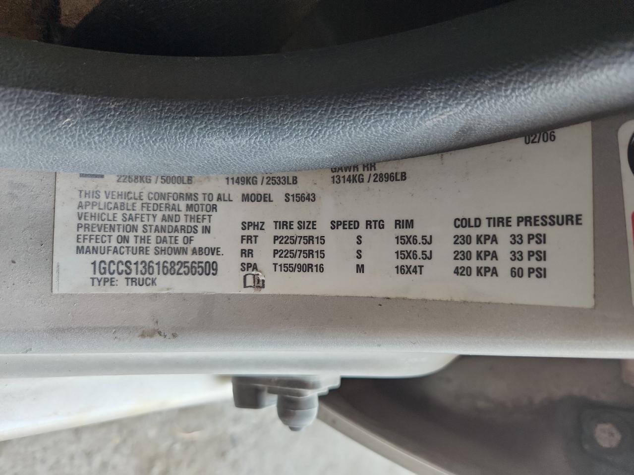 Lot #3262058082 2006 CHEVROLET COLORADO