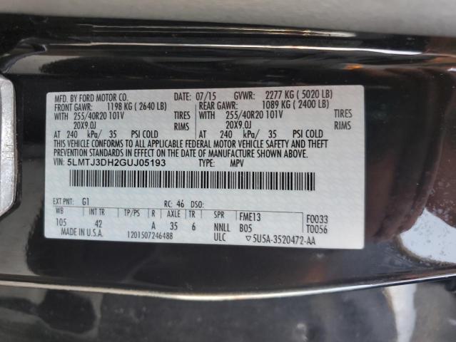 2016 LINCOLN MKC RESERV 5LMTJ3DH2GUJ05193