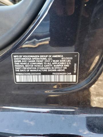 2020 VOLKSWAGEN PASSAT S 1VWAA7A36LC023446