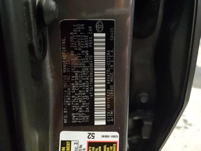 2022 TOYOTA CAMRY SE - 4T1G11AK0NU696470