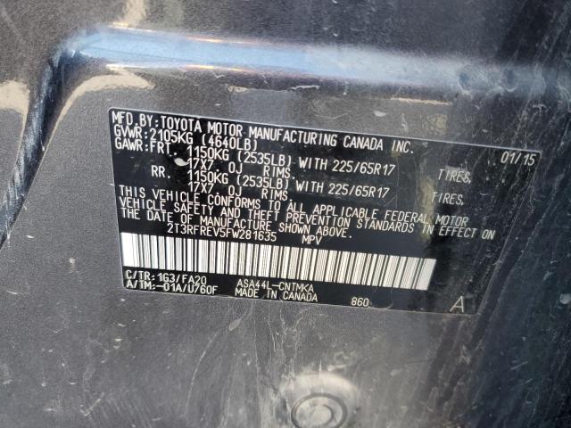 2015 TOYOTA RAV4 XLE - 2T3RFREV5FW281635