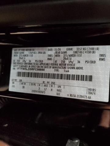 2024 FORD F150 LARIA 1FTFW5LD5RFC08888