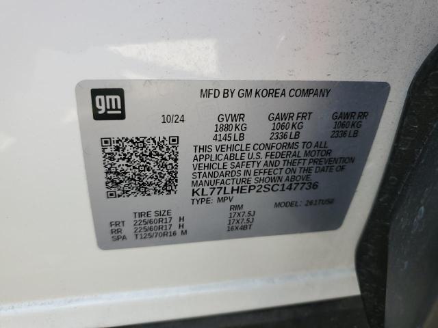 2025 CHEVROLET TRAX 1LT KL77LHEP2SC147736