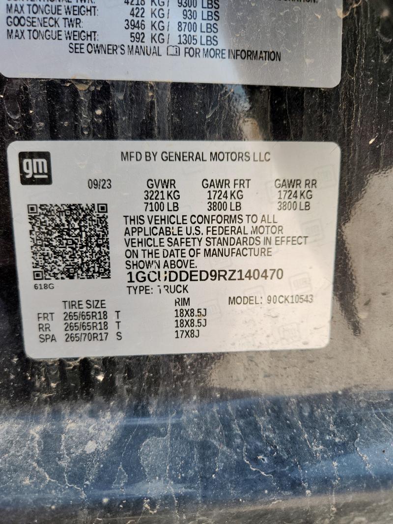 2024 CHEVROLET SILVERADO - 1GCUDDED9RZ140470