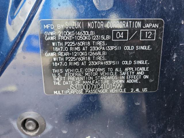2012 SUZUKI GRAND VITA - JS3TD0D7XC4101599