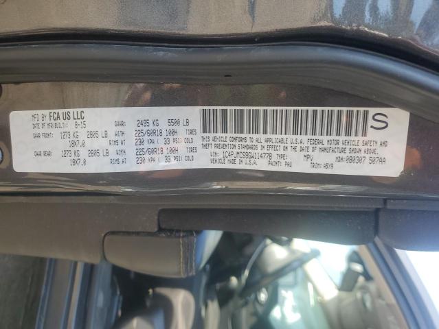 2016 JEEP CHEROKEE L - 1C4PJMCS9GW114778