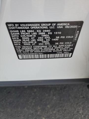 2021 VOLKSWAGEN ATLAS SE 1V2LP2CA2MC531941