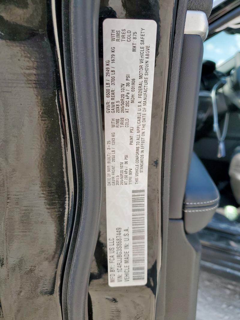 2025 JEEP GRAND CHER - 1C4RJJBG3S8687449