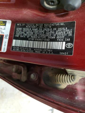 2017 TOYOTA CAMRY LE - 4T1BF1FK9HU719592