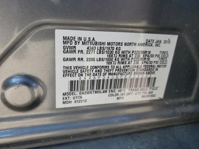 2015 MITSUBISHI OUTLANDER 4A4AP3AU6FE023323