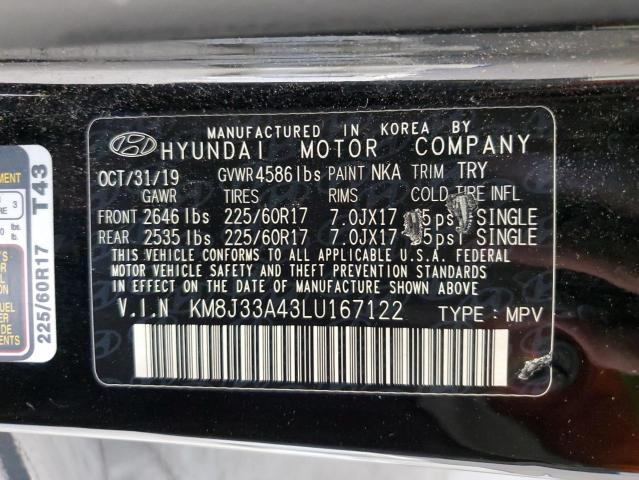 2020 HYUNDAI TUCSON LIM KM8J33A43LU167122