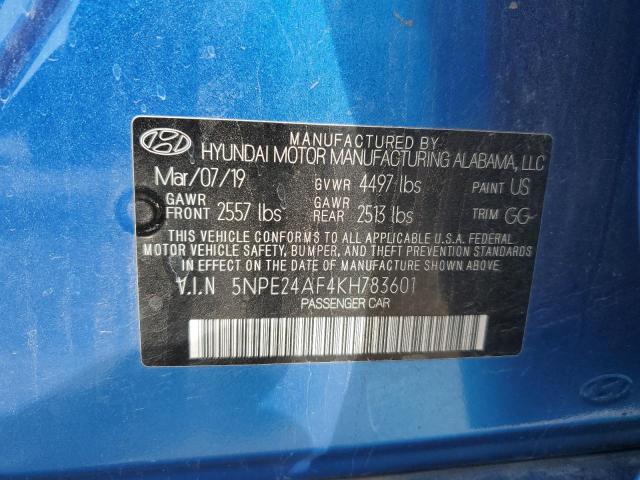 2019 HYUNDAI SONATA SE 5NPE24AF4KH783601