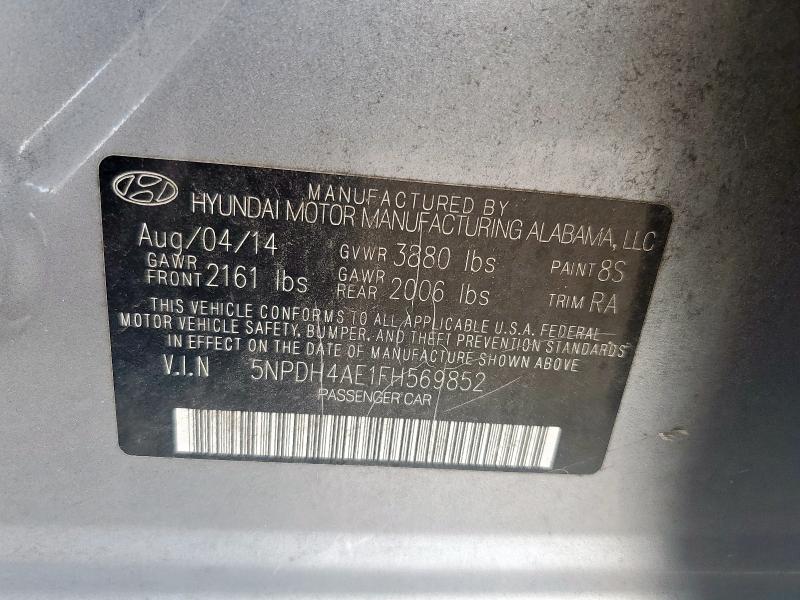 2015 HYUNDAI ELANTRA SE 5NPDH4AE1FH569852