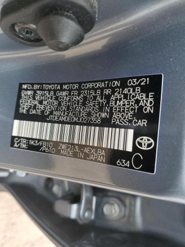 2021 TOYOTA COROLLA LE - JTDEAMDE0MJ027358