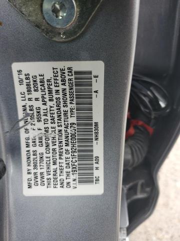 2017 HONDA CIVIC TOUR - 19XFC1F92HE000579