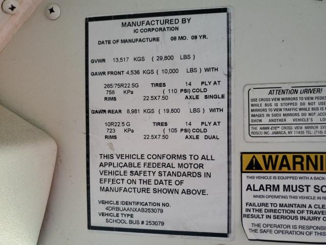 2010 IC CORPORATION CE SERIES SCHOOL #3256391343