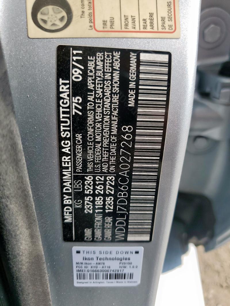 2012 MERCEDES-BENZ CLS 550 - WDDLJ7DB6CA027268