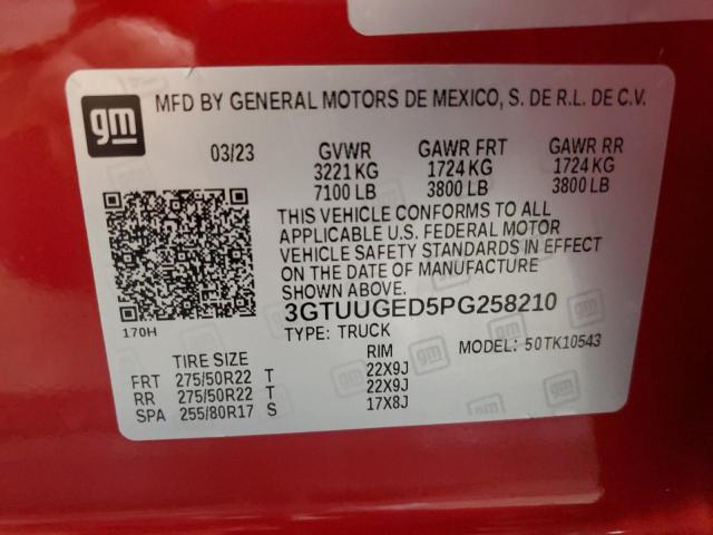 2023 GMC SIERRA K15 - 3GTUUGED5PG258210