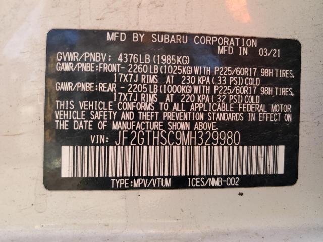 2021 SUBARU CROSSTREK - JF2GTHSC9MH329980