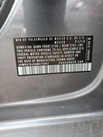 2016 VOLKSWAGEN JETTA SE 3VWD67AJ5GM314991