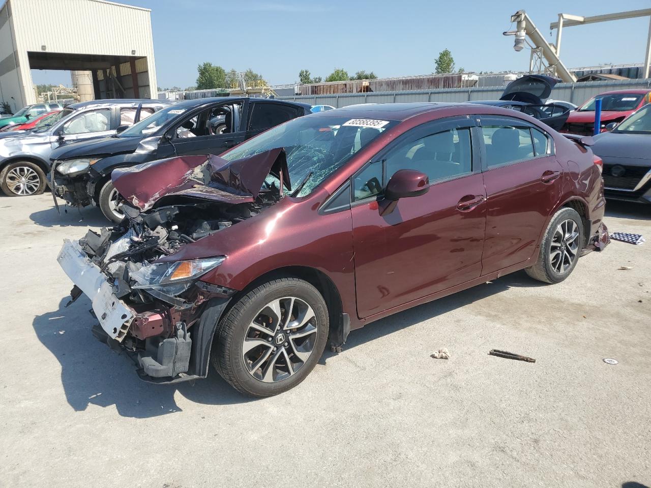Lot #3289033856 2013 HONDA CIVIC EX