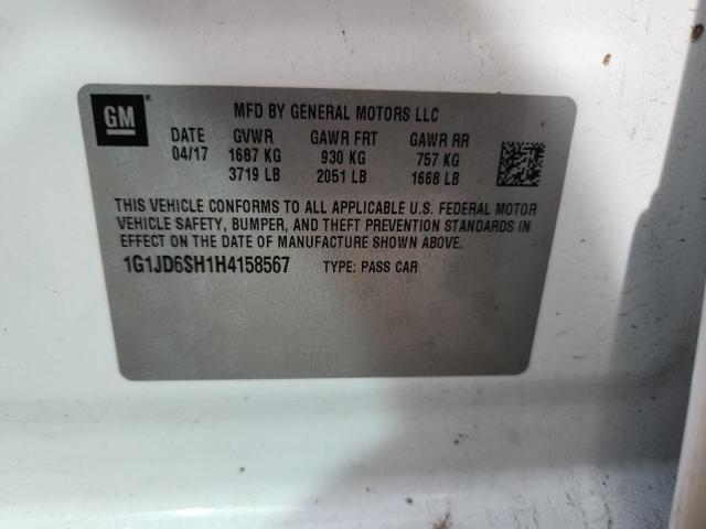 2017 CHEVROLET SONIC LT 1G1JD6SH1H4158567