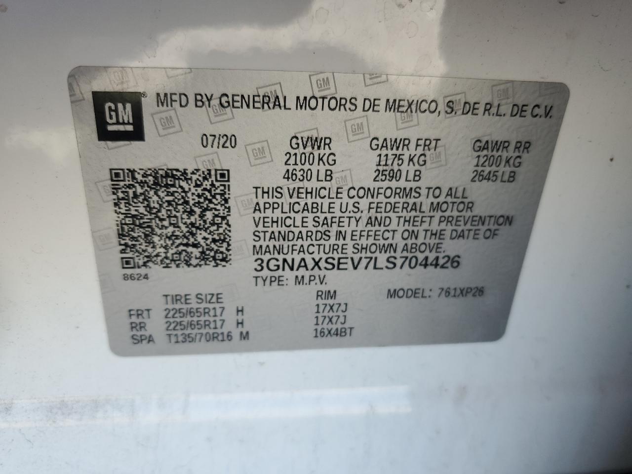 CHEVROLET EQUINOX LS