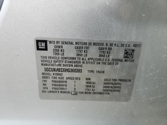 2017 CHEVROLET SILVERADO 3GCUKREC6HG360383