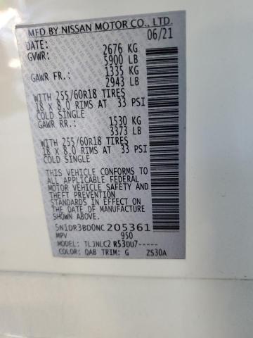 2022 NISSAN PATHFINDER 5N1DR3BD0NC205361