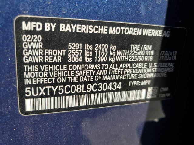 2020 BMW X3 5UXTY5C08L9C30434
