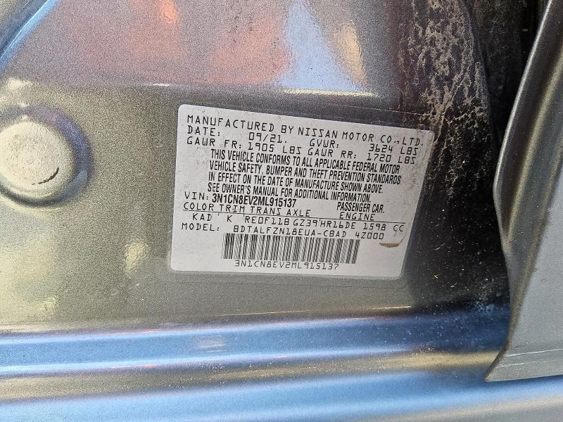 2021 NISSAN VERSA SV 3N1CN8EV2ML915137