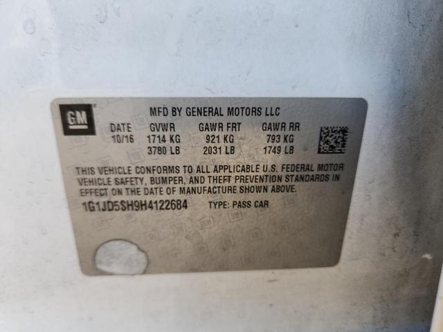2017 CHEVROLET SONIC LT 1G1JD5SH9H4122684