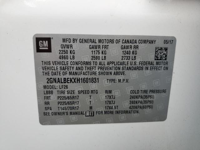 2017 CHEVROLET EQUINOX LS - 2GNALBEKXH1601831