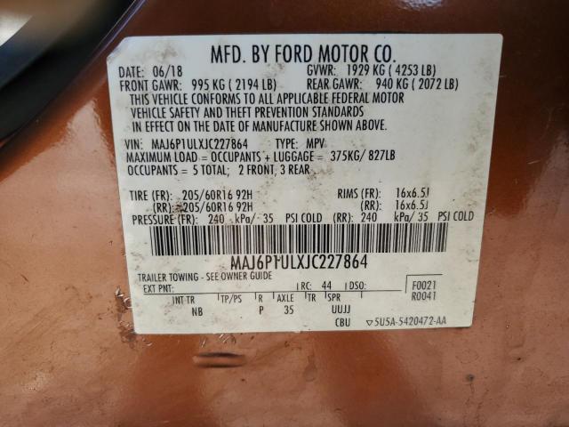 2018 FORD ECOSPORT S MAJ6P1ULXJC227864