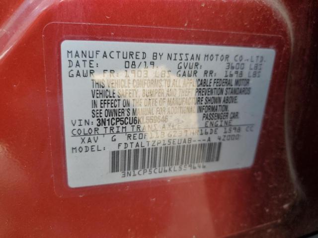 2019 NISSAN KICKS S - 3N1CP5CU6KL559646