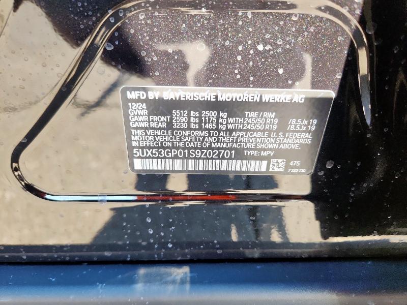 2025 BMW X3 30 XDRI 5UX53GP01S9Z02701